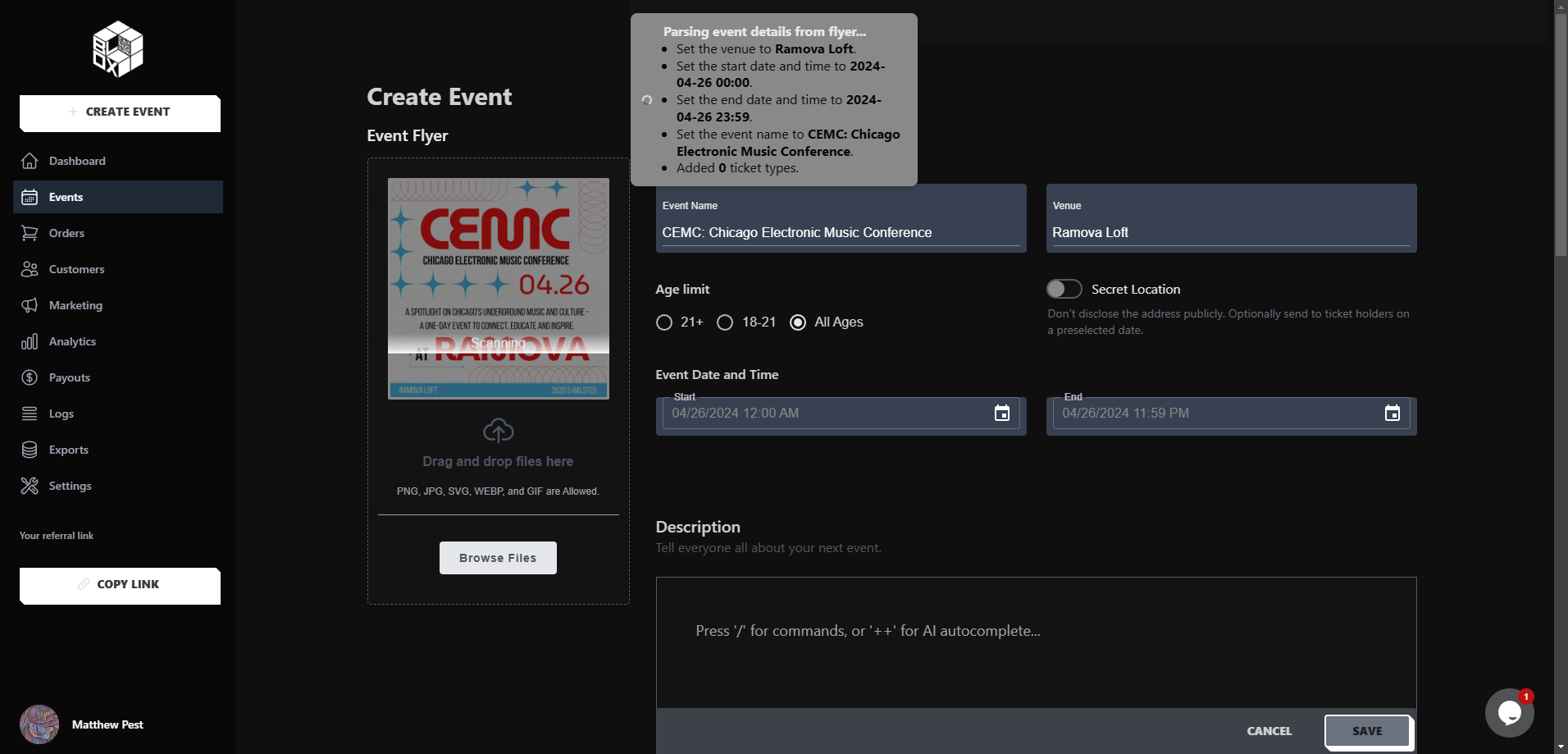 App screenshot